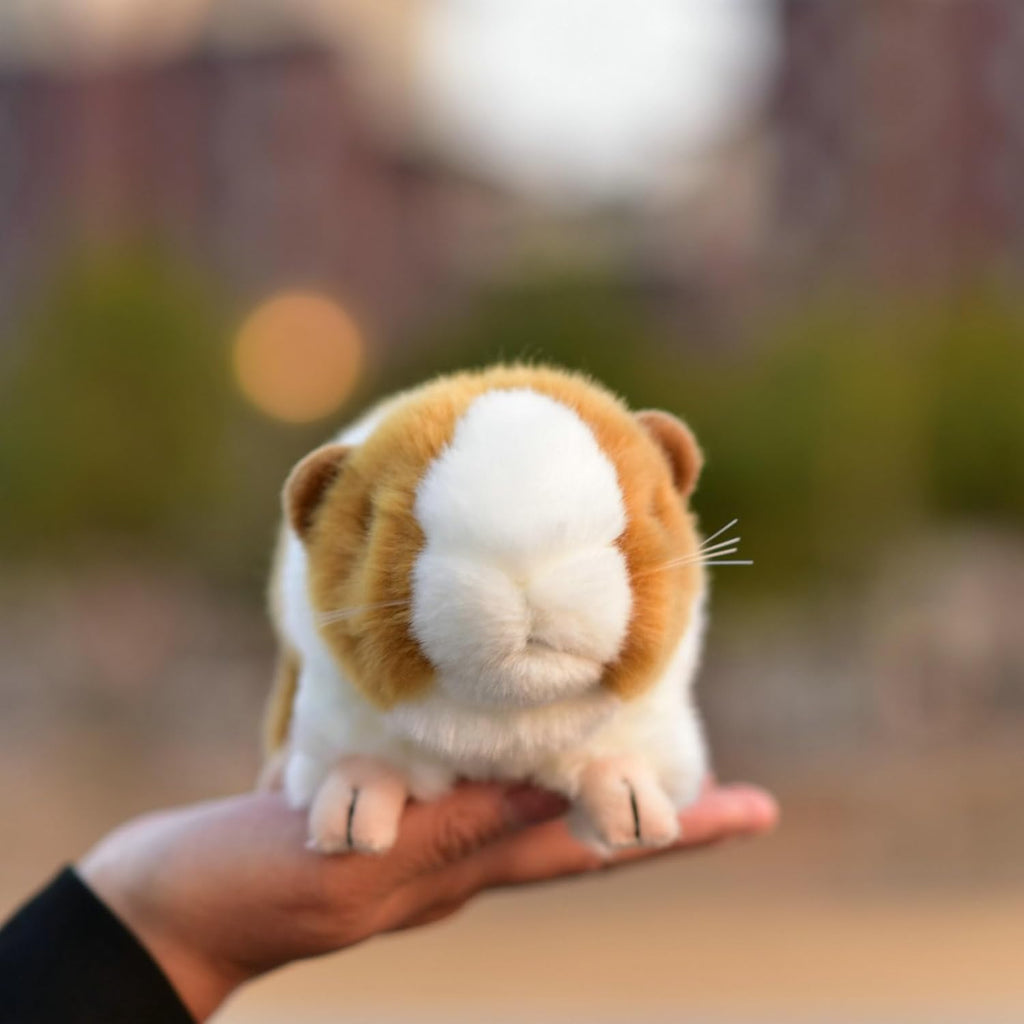 Skiennix Realistic Hamster Plush Toy - Squeezable Guinea Pig Doll for Kids | Soft & Cuddly
