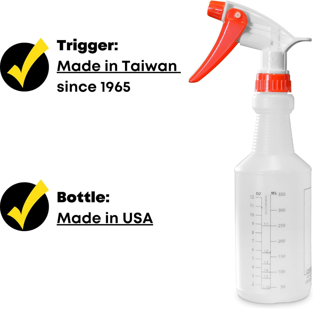 Skiennix Commercial-Grade 16 oz Spray Bottles - Perfect for Cleaning, Essential Oils & More | 4-Pack