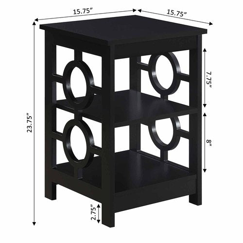 Convenience Concepts Ring End Table, Black