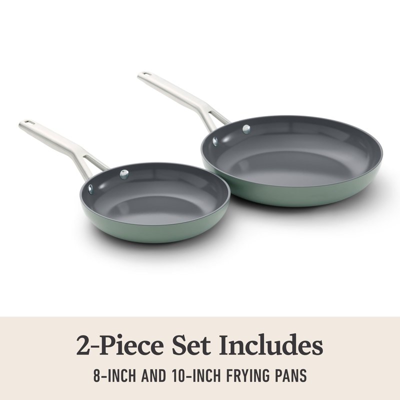 Calphalon® Ceramic Nonstick 8" and 10" Frying Pan Set, Silver Ash