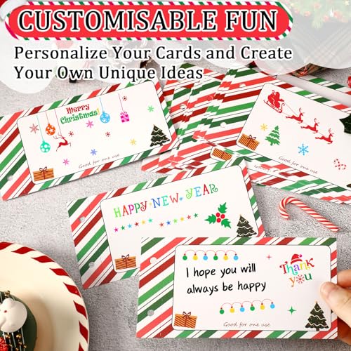 ADULT XMAS COUPON Christmas Blank Coupon Book for Him Her – 30 Personalized Vouchers