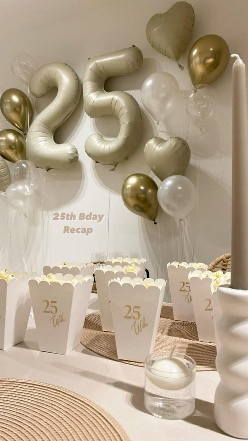 Big Foil Number Balloons - 40 Inch 15th Birthday Decorations | Cream 1, 5, 15, 51 for Parties