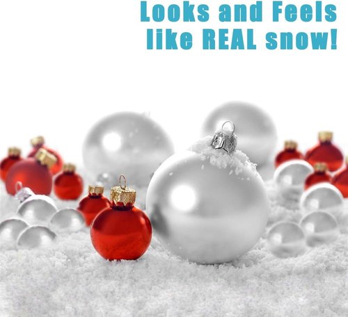 Artificial Snow - 8 Liters of Realistic Decorative Snow for Crafts and Holiday Decor
