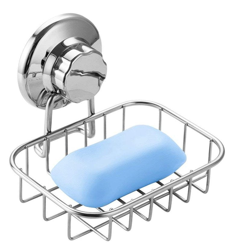SANNO Suction Cup Shower Caddy with Hooks Suction Cup Soap Dish Double Suction Hooks Suction Cups Vacuum Hook