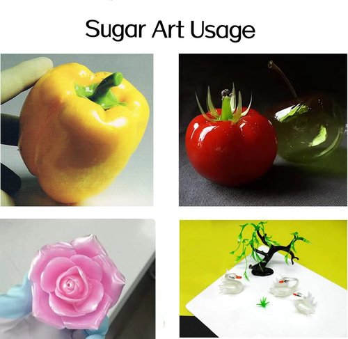 YIINNIIY Sugar Blower Pump for Candy Art, Sugar Art Tool, Black Rubber & Copper, FOOD SHAKER