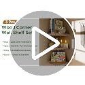 3-Piece Rustic Solid Wood Corner Floating Shelves, Farmhouse Wall Decor