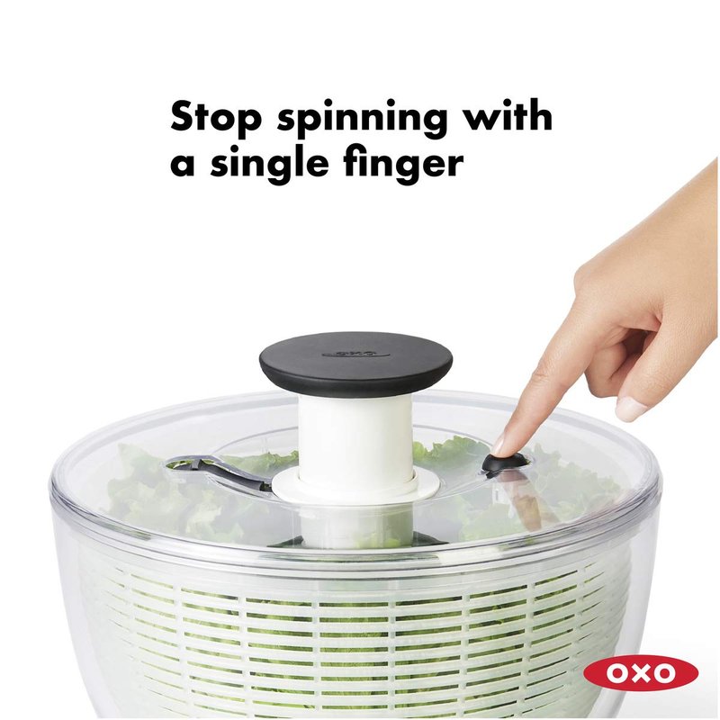 OXO Good Grips Salad Spinner, Large & Cuisinart CTG-00-3MS Set of 3 Fine Mesh Stainless Steel Strainers