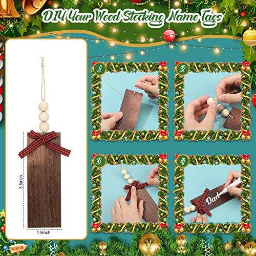 Zubebe 6 Pairs Christmas Stockings 18-Inch Knitted Holiday Stockings in Red & Green Set