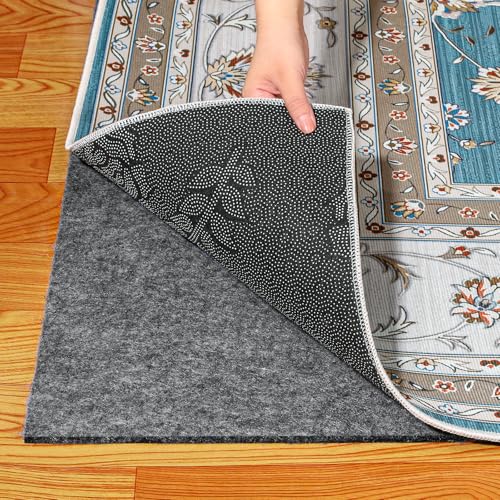 8x10 Ft Waterproof Rug Pad, Non-Slip Felt Underlay for Hardwood Floors