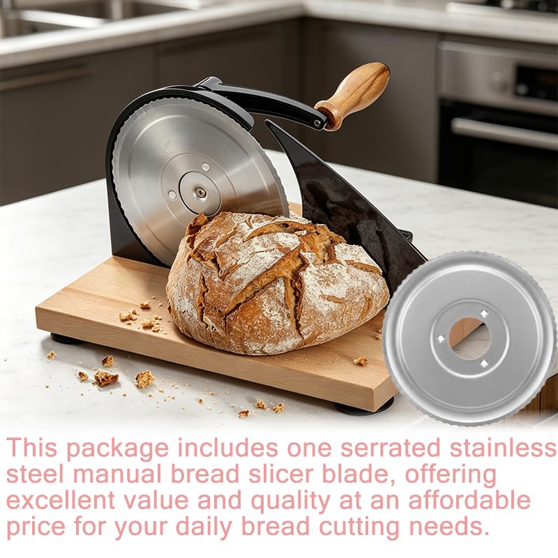 6.6-Inch Serrated Bread Slicer Replacement Blade - Food-Grade Stainless Steel