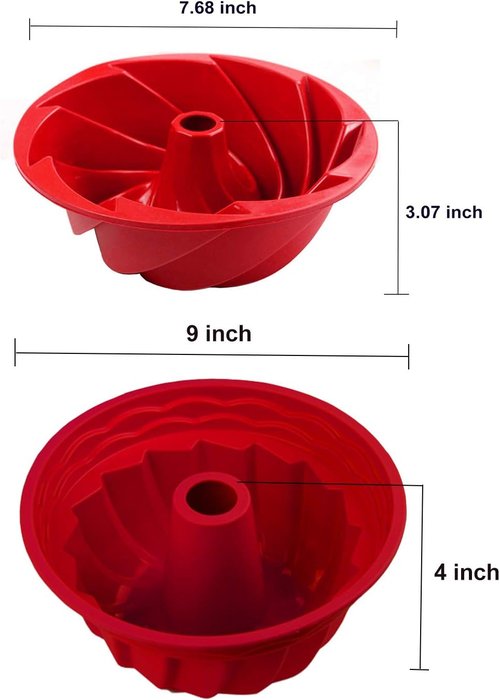 IELEK Silicone Nonstick Cake Molds - Versatile Jello & Gelatin Baking Tubes for Delicious Treats