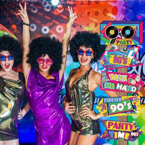20-Piece 90s Retro Party Decorations Sign Set for Birthday Hip Hop Events