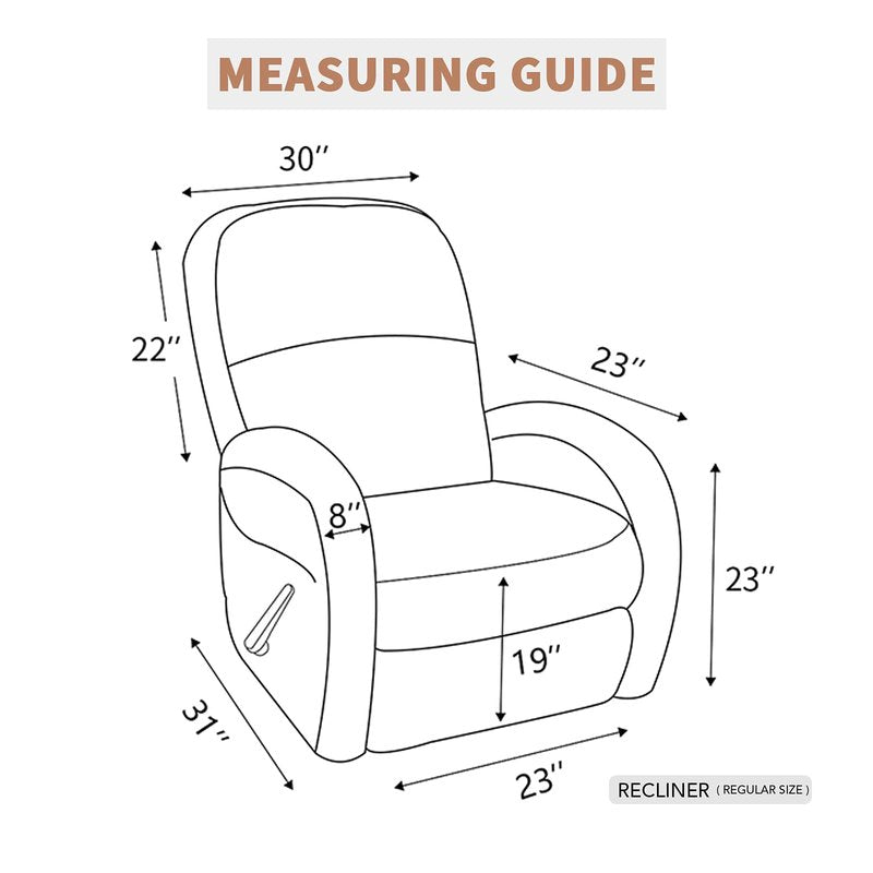 Easy-Going 100% Waterproof Recliner Cover, Dual Waterproof Couch Cover for Recliner, 1- Piece Jacquard Sofa Cover, Leakproof Sofa Slipcover for Kids, Pets, Dog and Cat (Recliner, Bluestone)