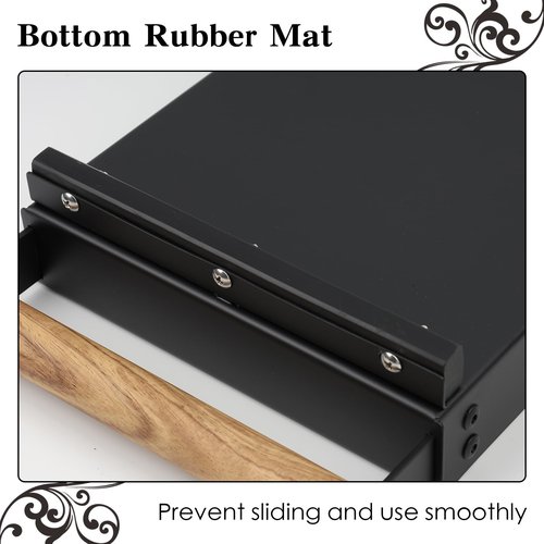 Handle Drawer Knock Box, Stainless Steel Detachable Coffee Stick Tapping Container, Shock-Absorbing And Durable Barista Style Tapping Box, Detachable Tapping Stick, Wooden Handle (Silver)
