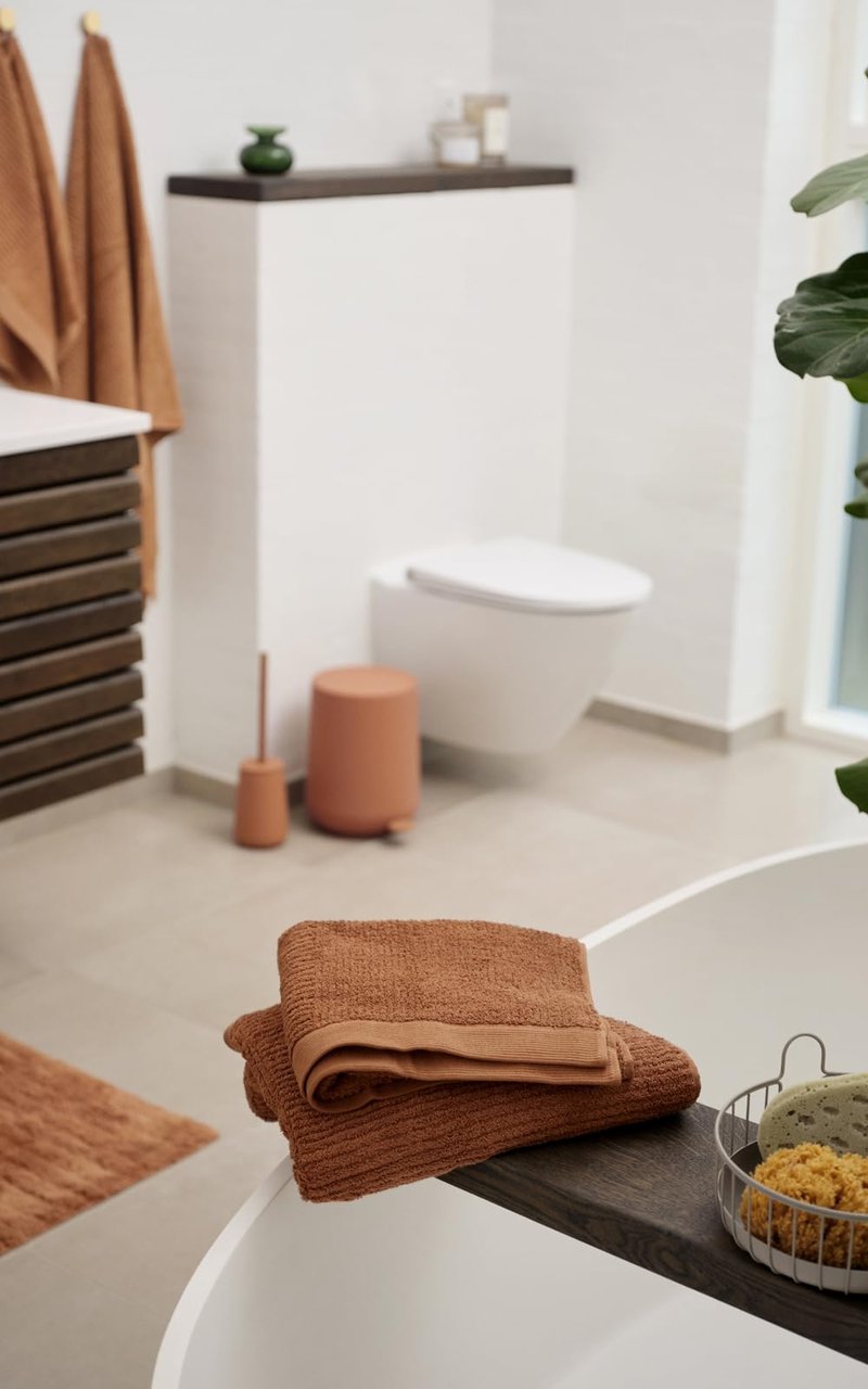 Zone Denmark Nova One Ceramic Toilet Brush with Brush Holder, Soft Touch Coating, Diameter 10.3 cm, Height 37 cm, Mandarin