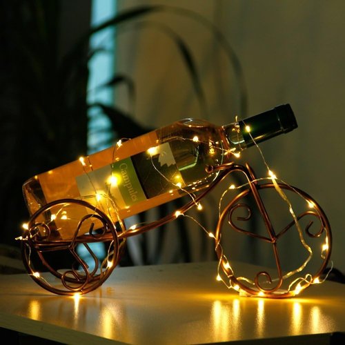 CYLAPEX Fairy Lights String - 24-Pack Battery Operated 7ft Warm White LED Decor | Silver Coated Copper Wire
