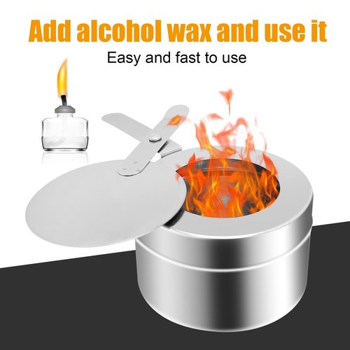 Stainless Steel Fuel Holder, Chafing Wick Fuel Holder with Cover, Buffet Warmer Warming Trays Perfect for Buffets Catering Events Party Supplies (6)