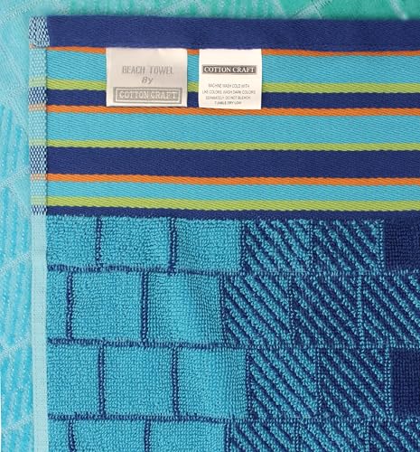 Oversized XXL Beach Towels - 2 Pack 35x84 Inch 100% Cotton Velour