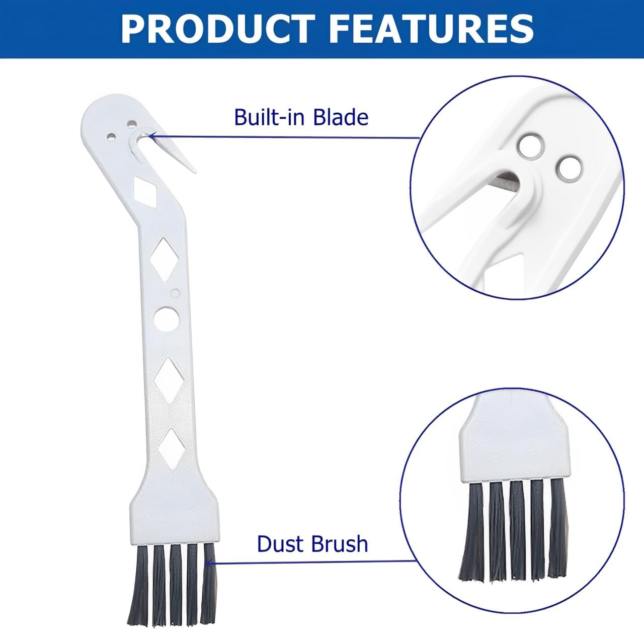 Skiennix Handheld Vacuum Cleaning Brush - Universal Tool for Hair, Pet Hair & Dust | 2 Pack