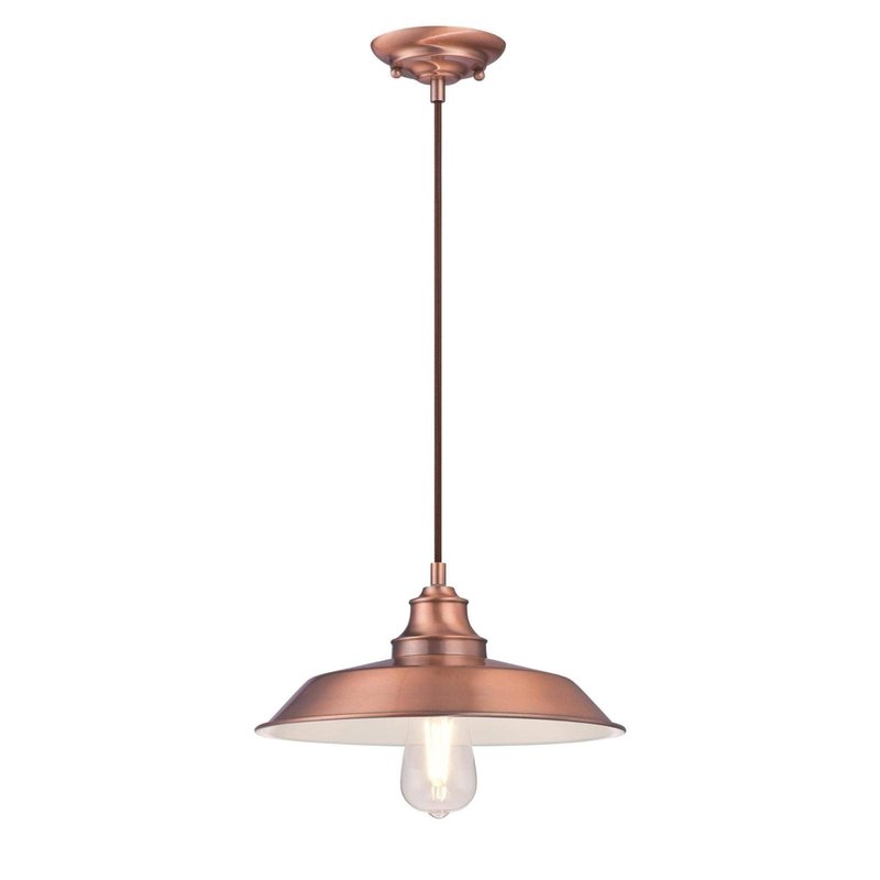 Westinghouse Lighting 6370500 Iron Hill One Light, Washed Copper Finish Indoor Pendant, one Size