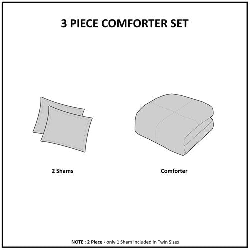 Madison Park Arctic Fur Down Alternative Comforter Mini Set, King/California King, Ivory