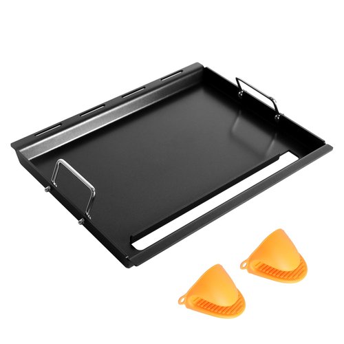 Outspark Full-Size Griddle Inserts for Weber Spirit 200 Series Gas Grills, Flat Top Griddle Replacement for Weber Spirit I & II E-210 S-210 E-220 S-220 Series, Carbon steel