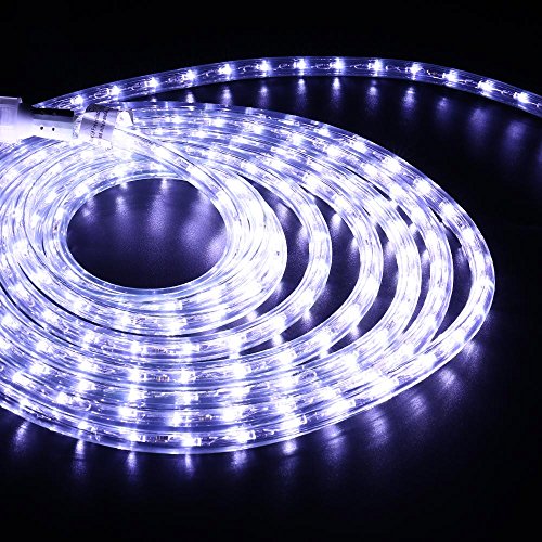 18ft LED Rope Lights, Connectable Cool White Waterproof Tube Light