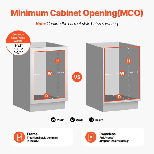 VEVOR Pull-Out Trash Can, 27 QT x2 Double Under Mount Kitchen Waste Container, Heavy Duty Garbage Recycling Bin with Door Kit and Soft Close Slide, for Kitchen Cabinet, Sink, Under Counter (Grey)