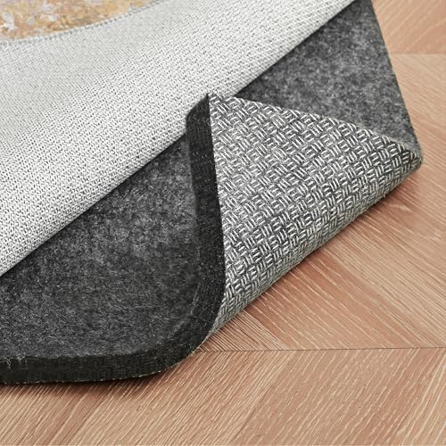 5x7 Non-Slip Rug Pad, 1/4 Inch Thick Cushioned Felt & Silicone Rug Gripper