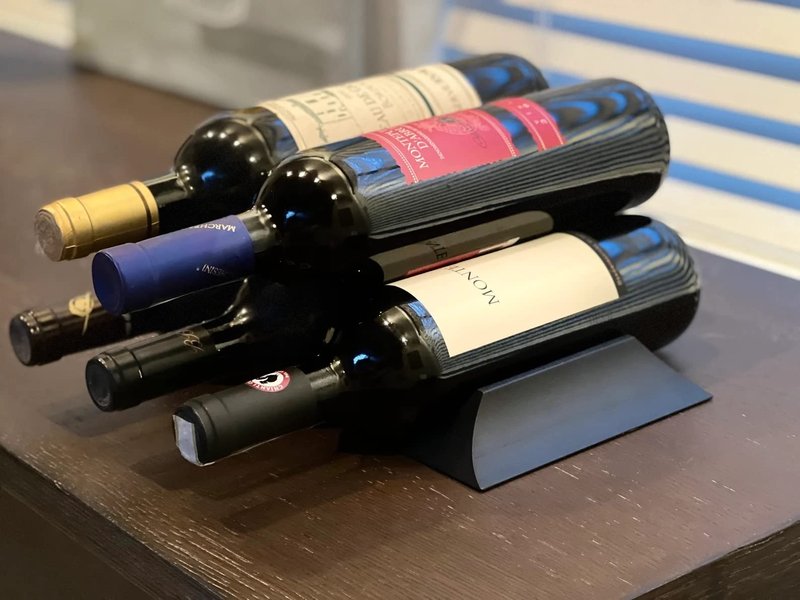 Winebars | The Compact Metal Wine Rack That's The Perfect Wine Gift for Wine Lovers (Jet Black)