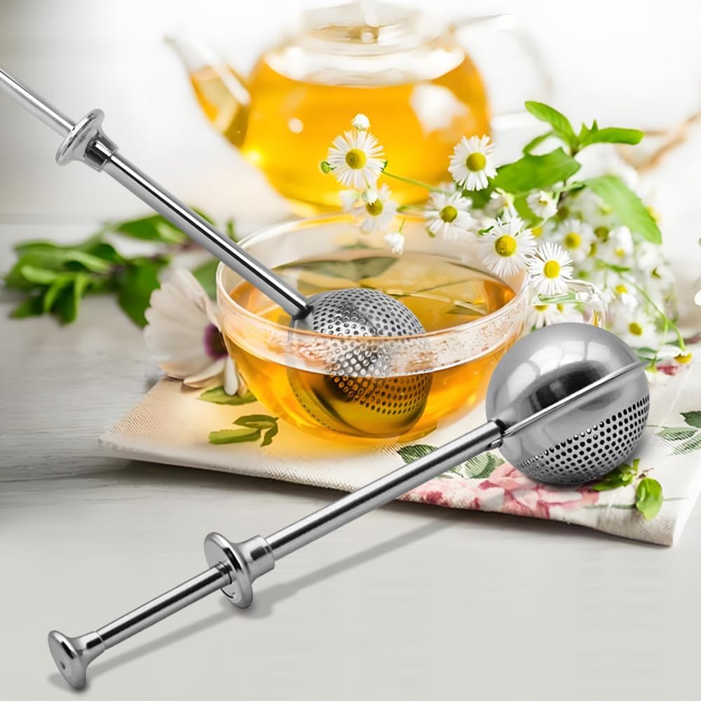 SENHAI 2 PCS Stainless Steel Flour Sifter - Perfect for Baking & Dusting Sugar, Spices, Tea