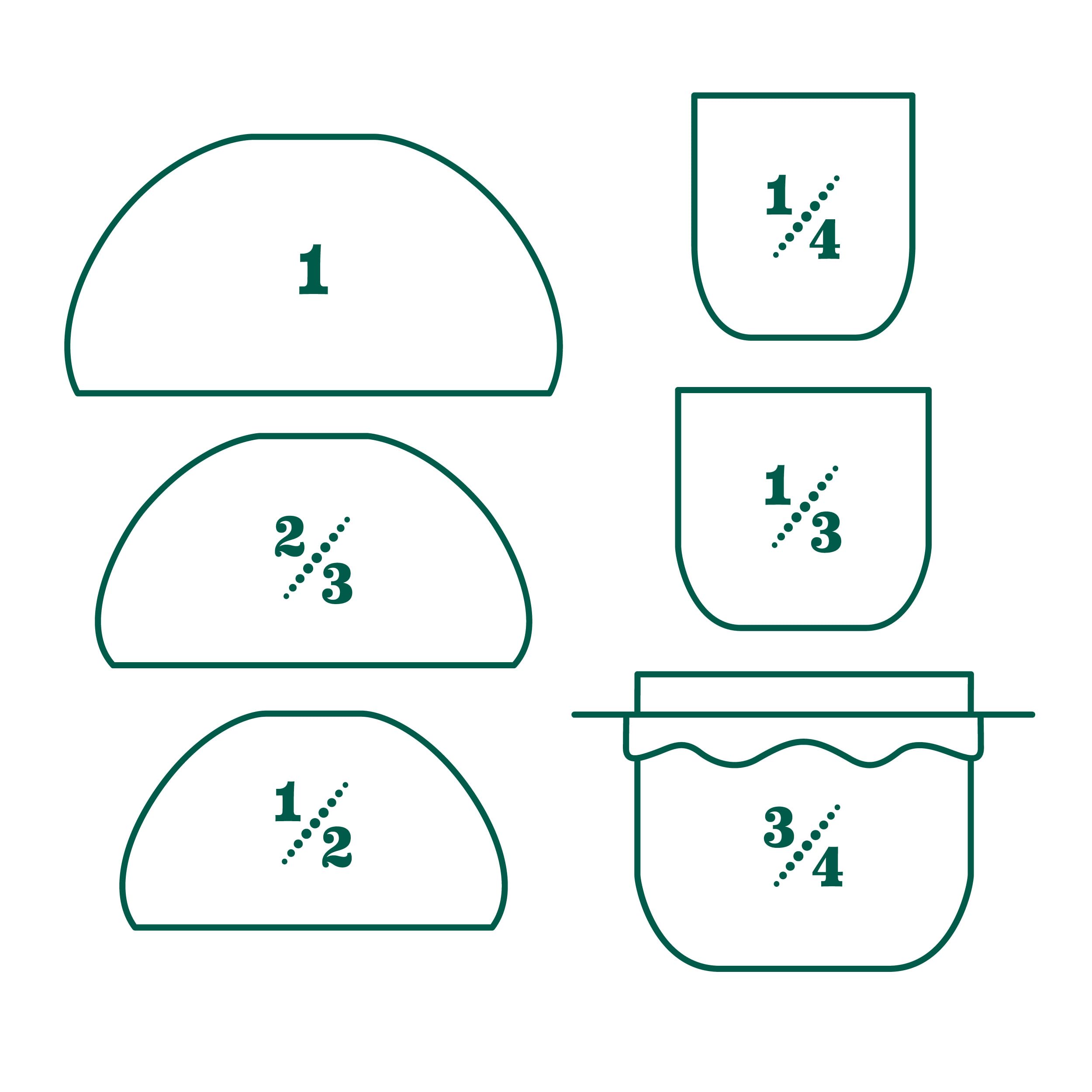 Genuine Fred Nesting Mushroom Measuring Cups, Set of Fun and Functional Kitchen Measuring Tools, Space-Saving Design with Unique Mushroom Shape