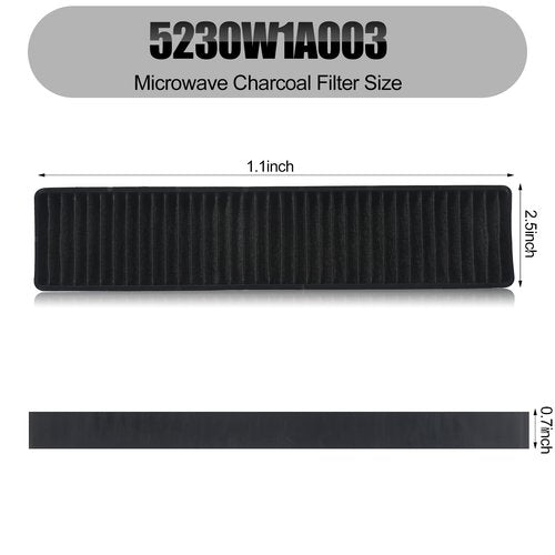 Otoolling 3 Pack Grease Filter & Charcoal Filters Set for Microwave Filter Replacement Combo – Compatible with LG LMV2031ST, LMV2031BD, LMHM2237ST, LMH2235ST & More (5230W1A012B & 5230W1A003A)