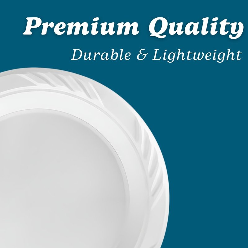 Blue Sky 100 Count Disposable Plastic Plates, 6-Inch, White