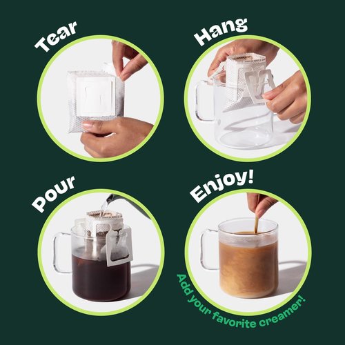 Copper Cow Coffee Premium Pour Over Single-Serve Vietnamese Coffee Pouches (16 pack) | Churro | Dark Roast | Flavored with Real Cinnamon | Convenient Vietnamese Ground Coffee Packets, Travel Friendly