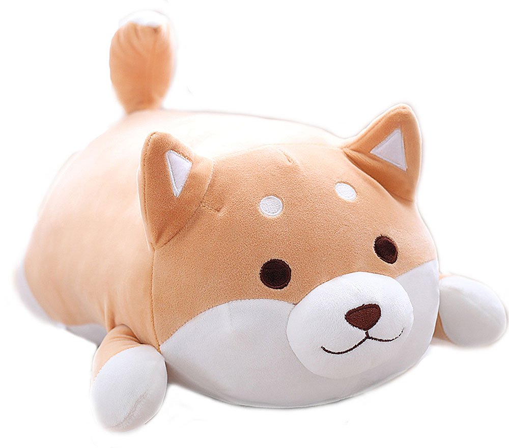 MISS TUTU Shiba Inu Dog Super Soft Plush Throw Pillow Lifelike Animal Pillows Plush Toy