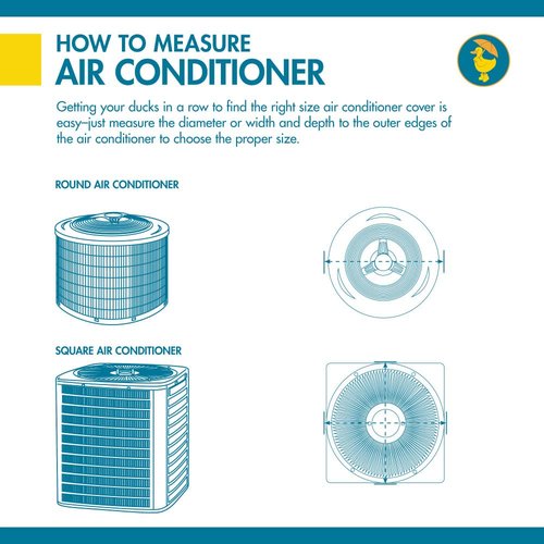 DUCKCOVERS Ultimate Waterproof 32 Inch Round Air Conditioner Cover, Air Conditioner Covers for Outside Units