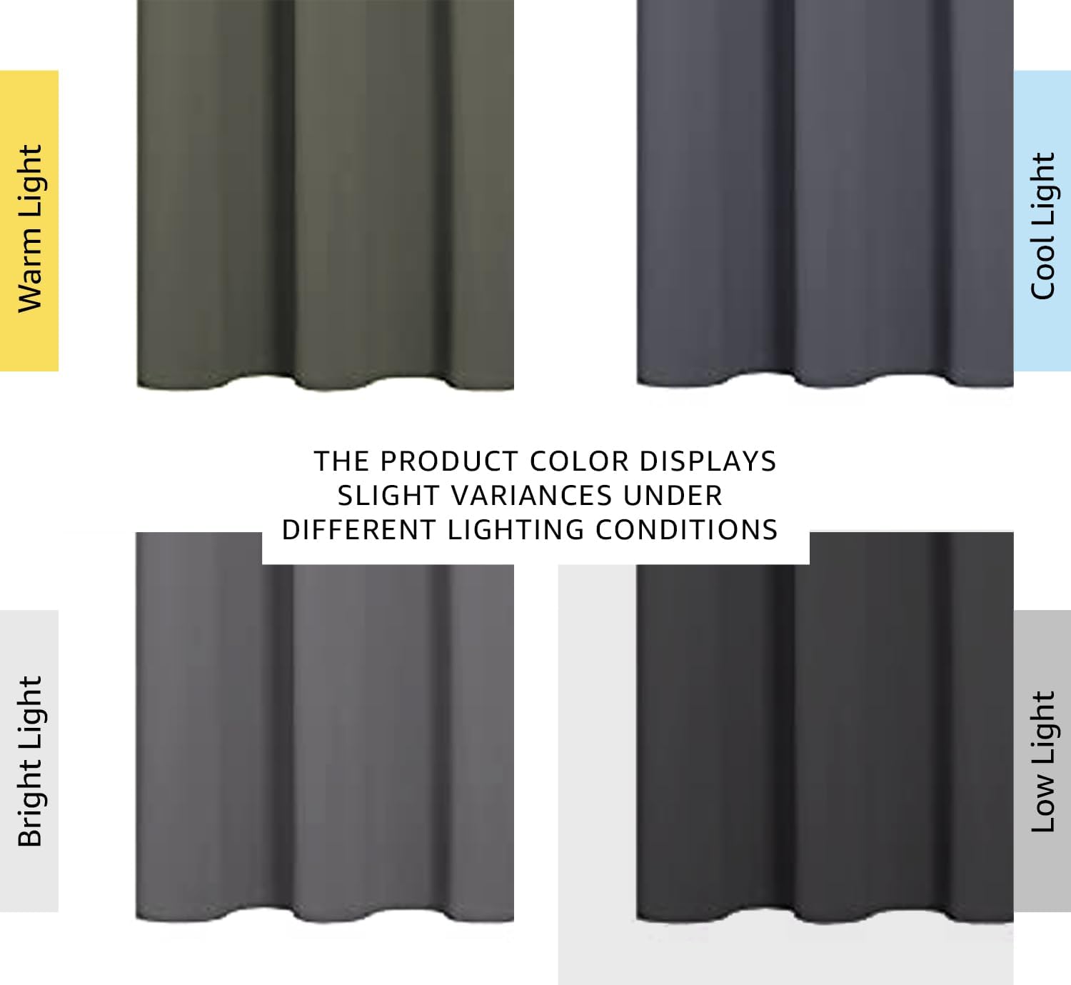 NICETOWN Grey Blackout Curtain Panels - Thermal Insulated Grommet Drapes for Bedroom | 2 Panels, W34 x L45-inch