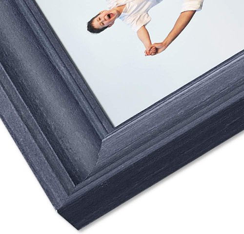 LaVie Home 5x7 Picture Frames - Rustic Photo Frame Set with High Definition Glass | 3 Pack, Blue