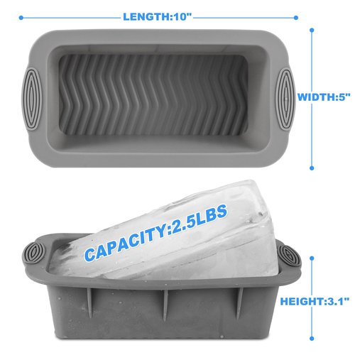 Ice Block Mold for Ice Bath,6 Pack 15lbs Large Ice Cube Molds,SiliconeIce Bath Ice Mold Reusable Athletes Cold Plunge Accessories,Grey