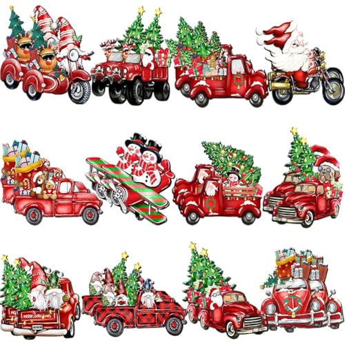 24pcs Wooden Christmas Gnome Ornaments - Holiday Tree Decor & Crafts