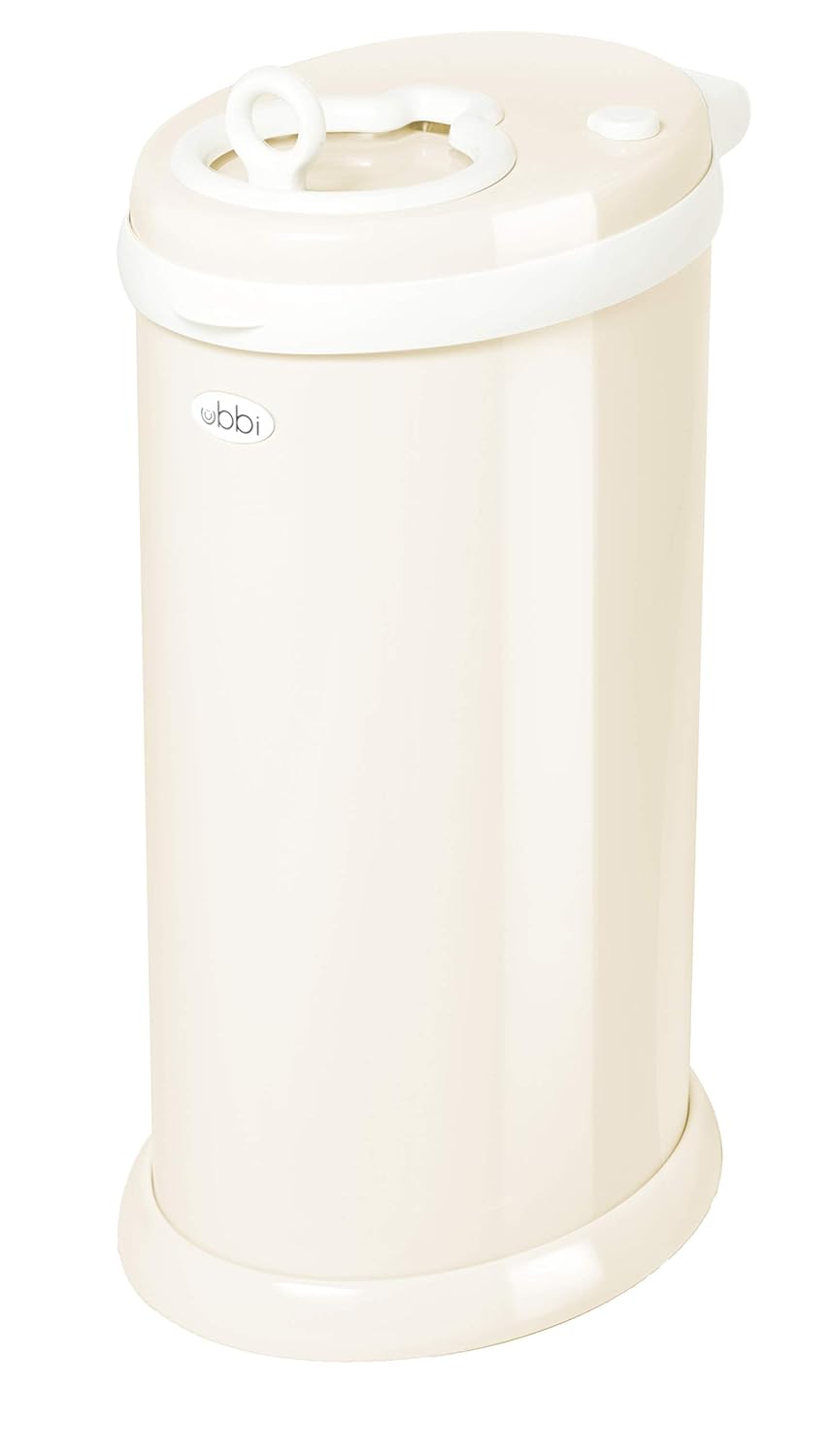 Ubbi Steel Diaper Pail - Odor Locking Design, No Special Bag Needed | Award-Winning Ivory Color
