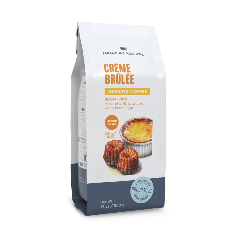 Paramount Roasters, Creme Brulee Flavored Ground Coffee, 12oz Medium Roast (Paramount Coffee Company)
