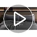 Cooling Bamboo Curved Pillowcase for Side Sleepers, Queen 20x30, Dark Grey