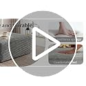Modern Corduroy Memory Foam Ottoman, Oversized Modular Footrest