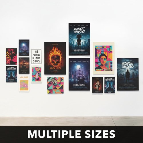 Custom Movie & Music Posters - Glossy Finish | Multiple Sizes Available (12x18 to 1,000 Prints)