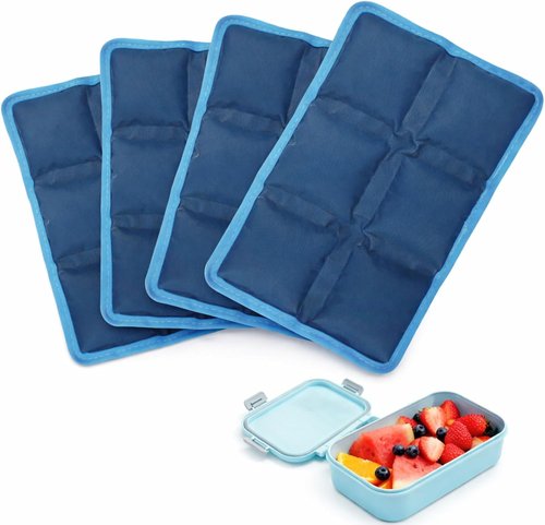 Blobuste Ice Packs - Reusable Flexible Gel Cold Packs | 4PCS BPA-Free Leakproof Set for Lunch Boxes & Coolers