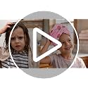 Kids Microfiber Hair Towel Wrap 2Pack Pink White Strawberry - Fast Dry Turban for Girls