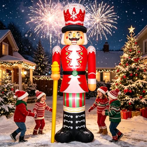 8FT Inflatable Nutcracker Decoration - Christmas Yard & Garden Display