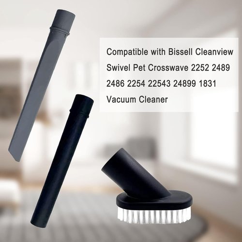 Bvhonwe Vacuum Attachments Kit - Crevice Tool, Wand & Dust Brush for Bissell Cleanview | Compatible with 2252, 2489, 2486, 2254 Models